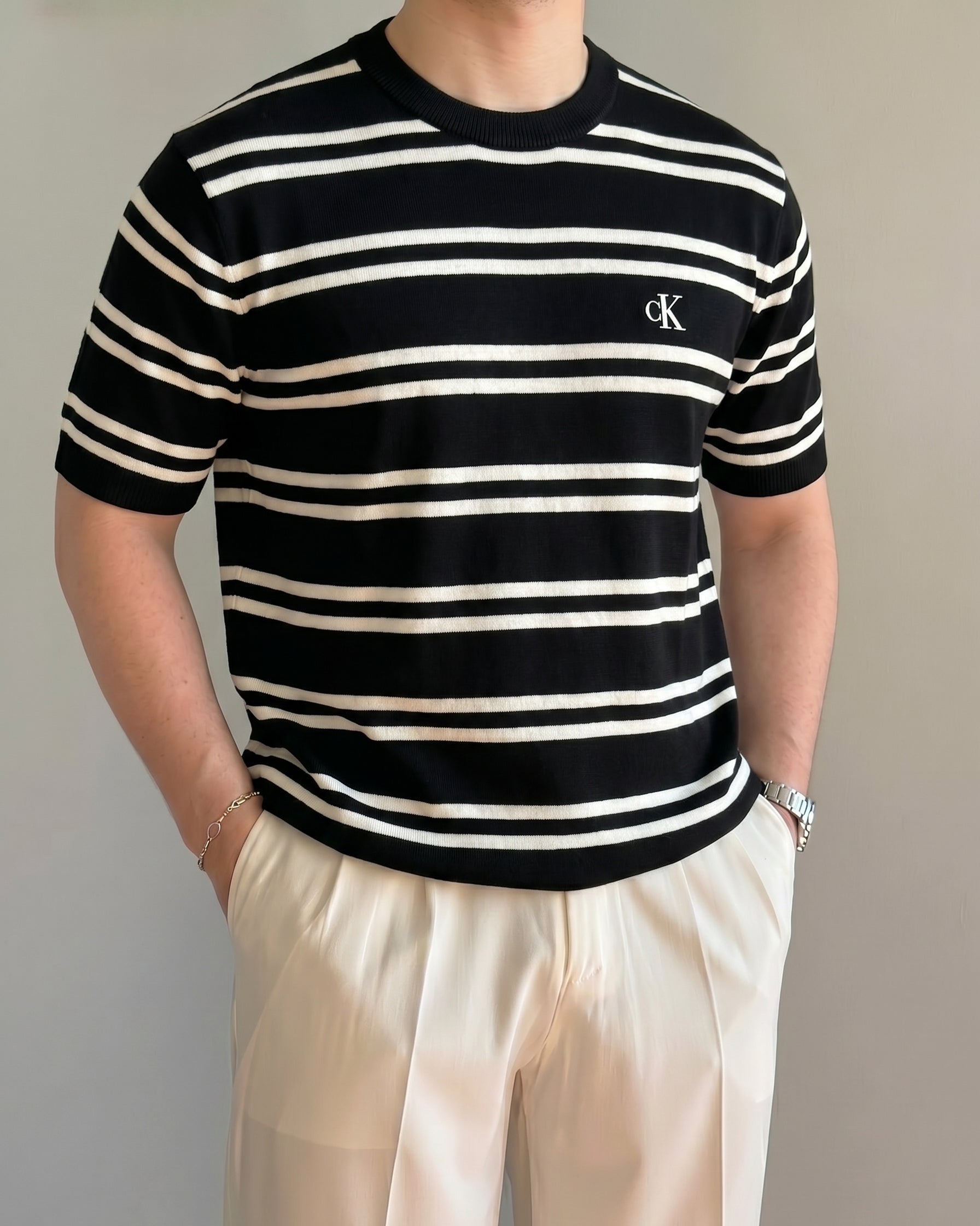 Calvin Klein Siyah Zebra Triko Döküm