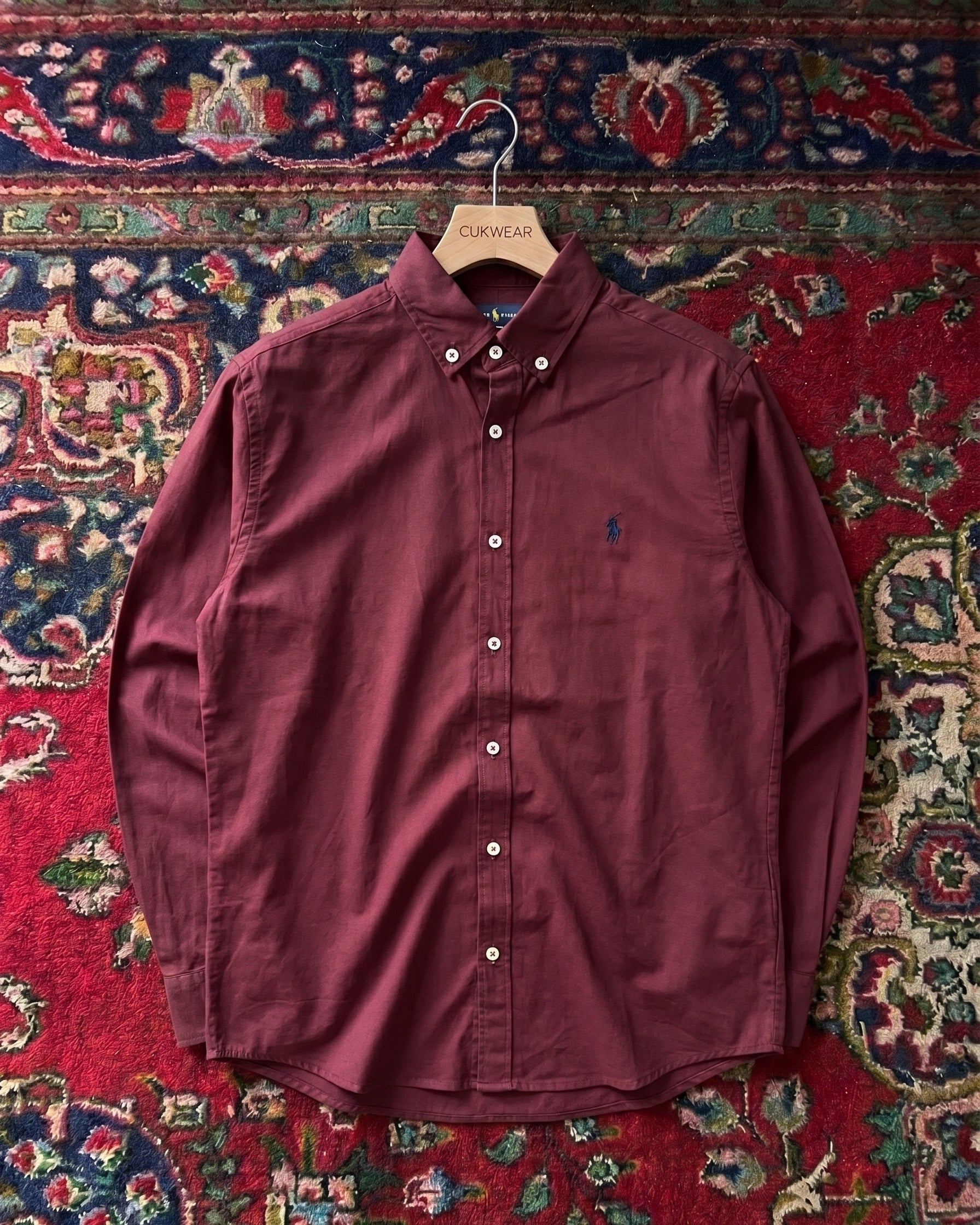 Polo Ralphlauren Bordo Yazlık Keten Gömlek