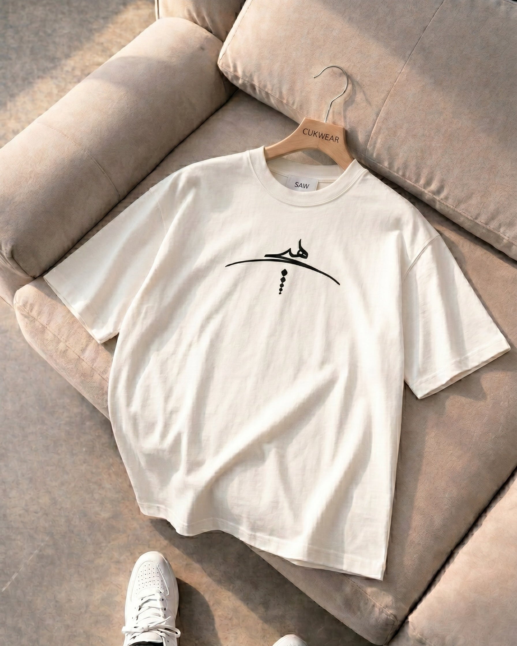 Saw Semazen Beyaz Oversize Tişört